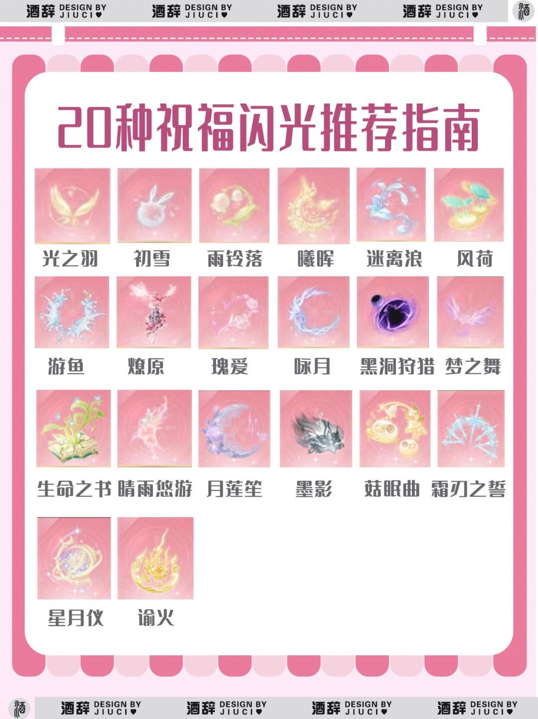 【无限暖暖】2.0版本20种祝福闪光推荐指南截图