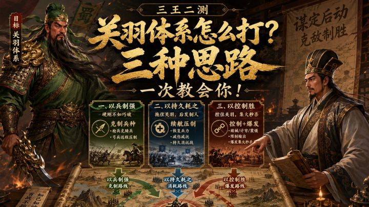 三王二测关羽体系怎么打?三种思路一次教会你!截图