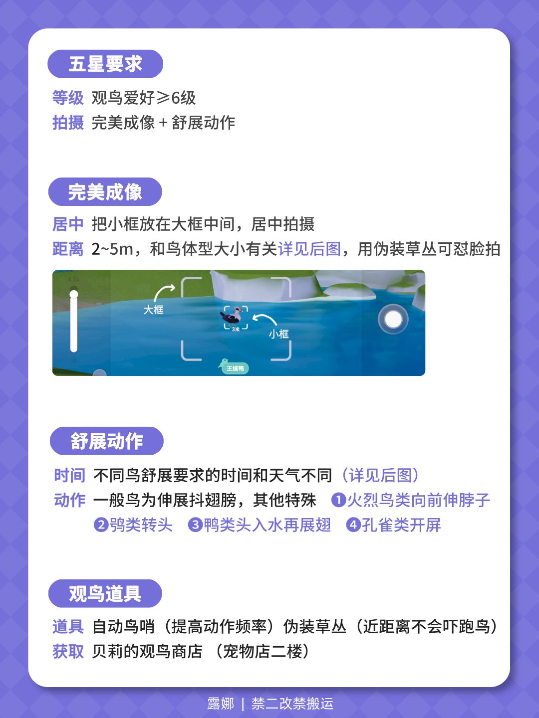 1-14级 观鸟全图鉴 位置天气时间 五星攻略 2