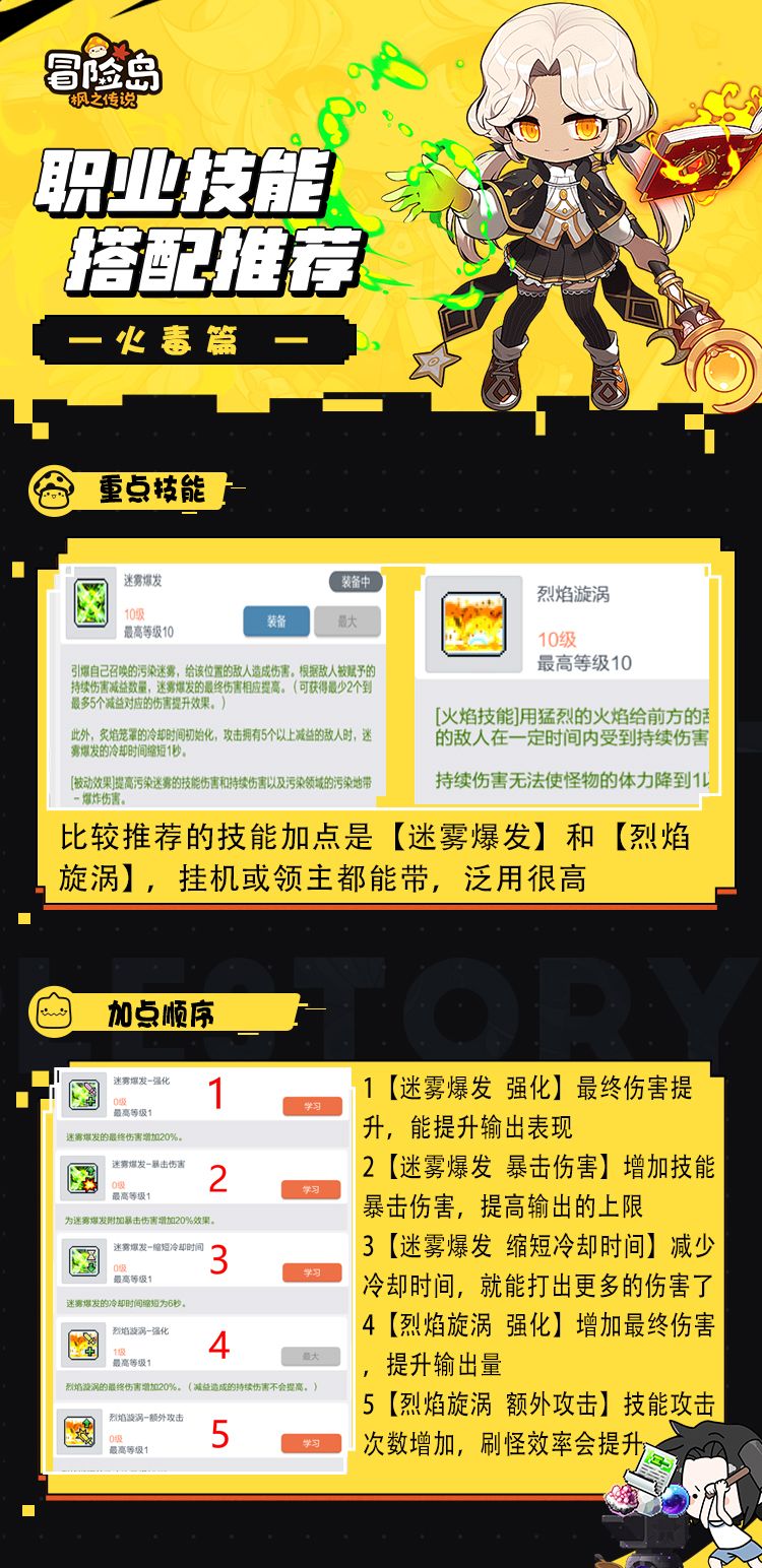 冒险岛职业技能搭配推荐——火毒魔导师 2