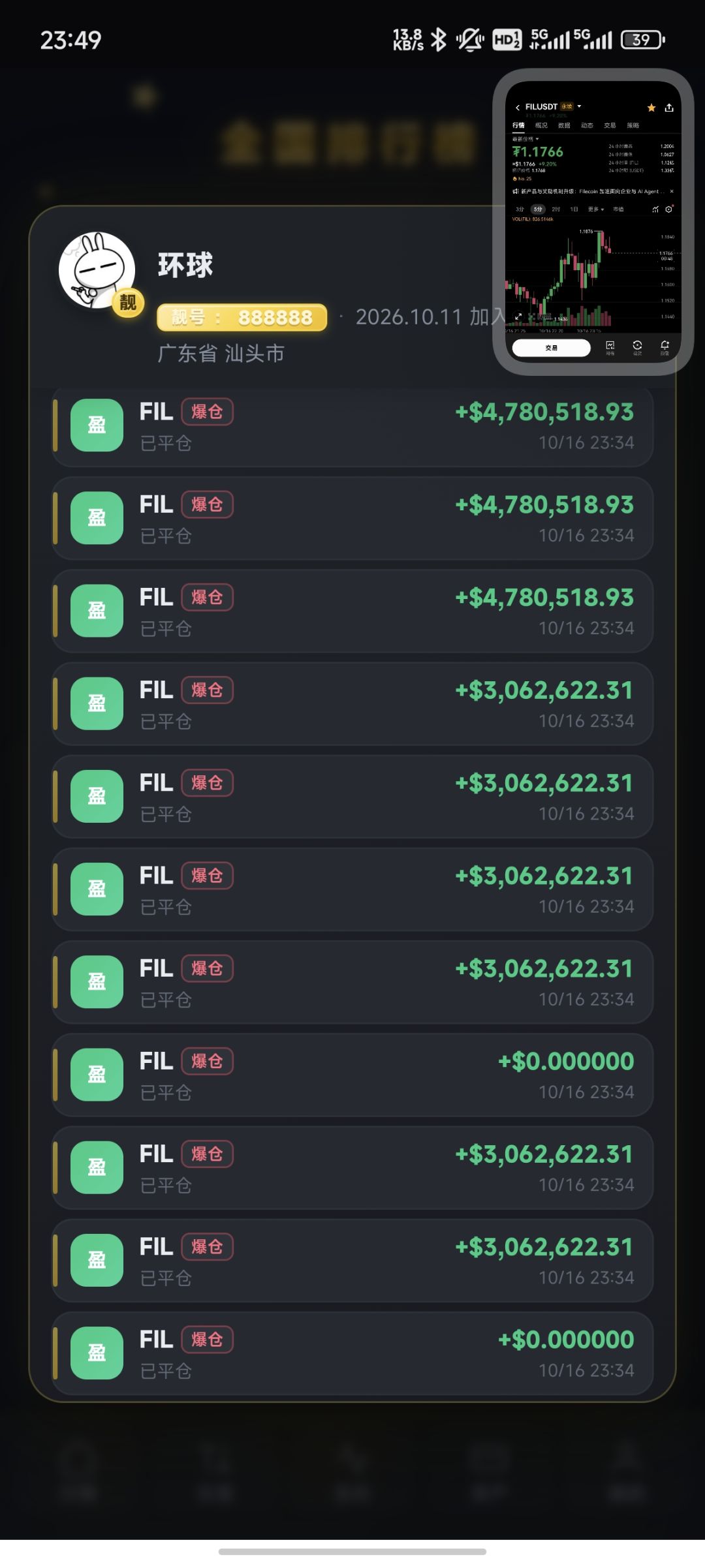 那些张口说我刷资金的 6