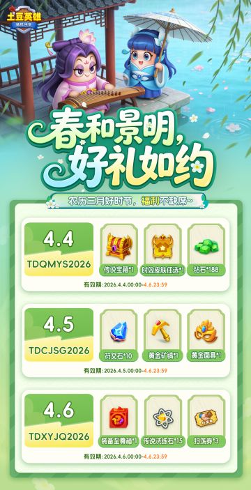 【内含礼包码】春和景明，好礼如约~