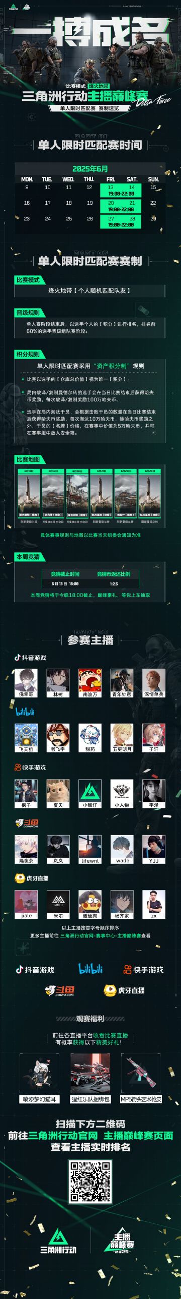 【主播巅峰赛】单人限时匹配赛，主播混战时刻，今晚开启！