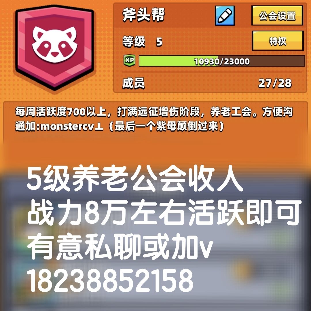五级养老工会收人。不追求远征排名,打过boss即可。 1