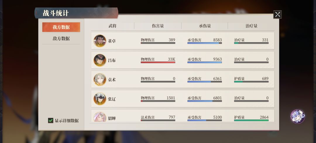 为什么显示张辽伤害这么低??? 1