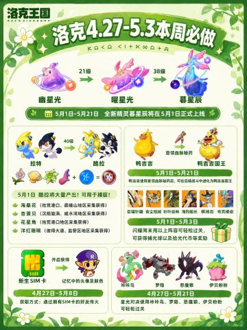 洛克王国世界最新一周必做！