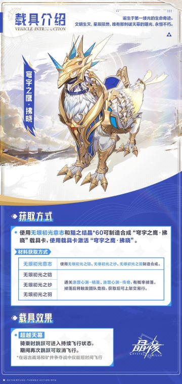 载具爆料丨全新载具「穹宇之鹰·拂晓」即将登场