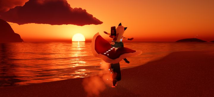 夕阳和崽崽截图