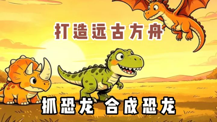 抓恐龙＋合成恐龙❓资源采集、工具制作、营地建设、恐龙驯服！截图