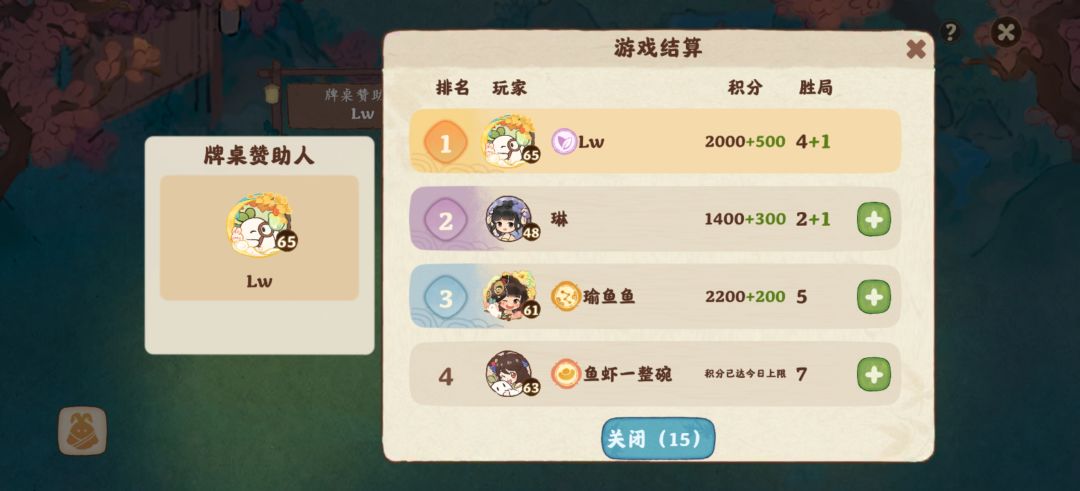 萝卜牌昨天4局正好1500分收工 今天2局收工 6