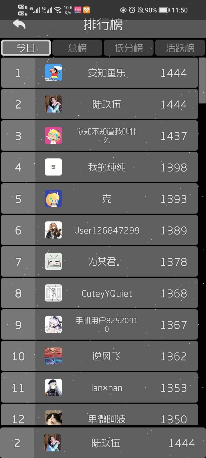 纪念一下,并列第一呢截图