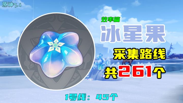 【原神】冰星果采集路线(261个,效率篇)截图