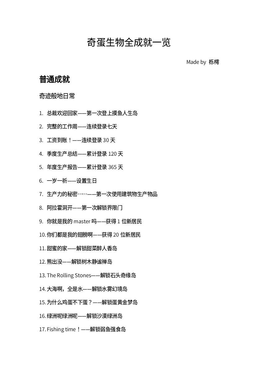 奇蛋生物全成就图鉴(雾) 2