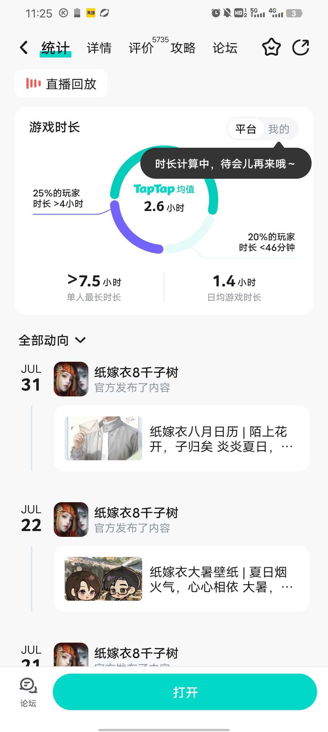 7.5个小时通关。 1