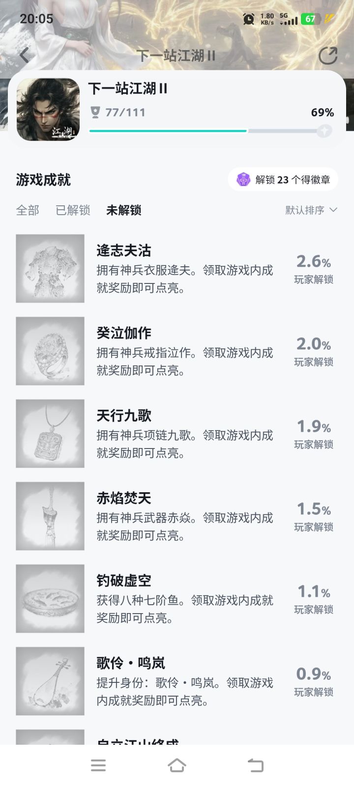无名能获得赤焱 泣作 九歌吗?截图