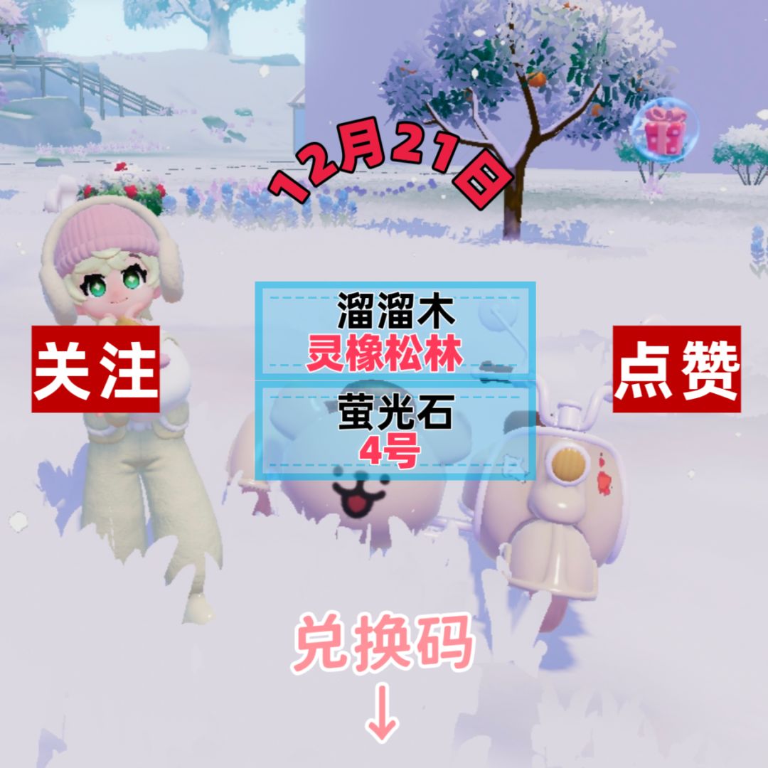 今日12.21兑换码溜溜木萤石位置截图