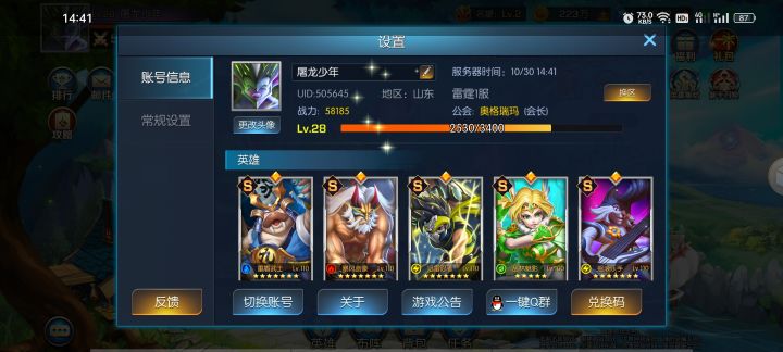 阵容展示。主用剑豪截图