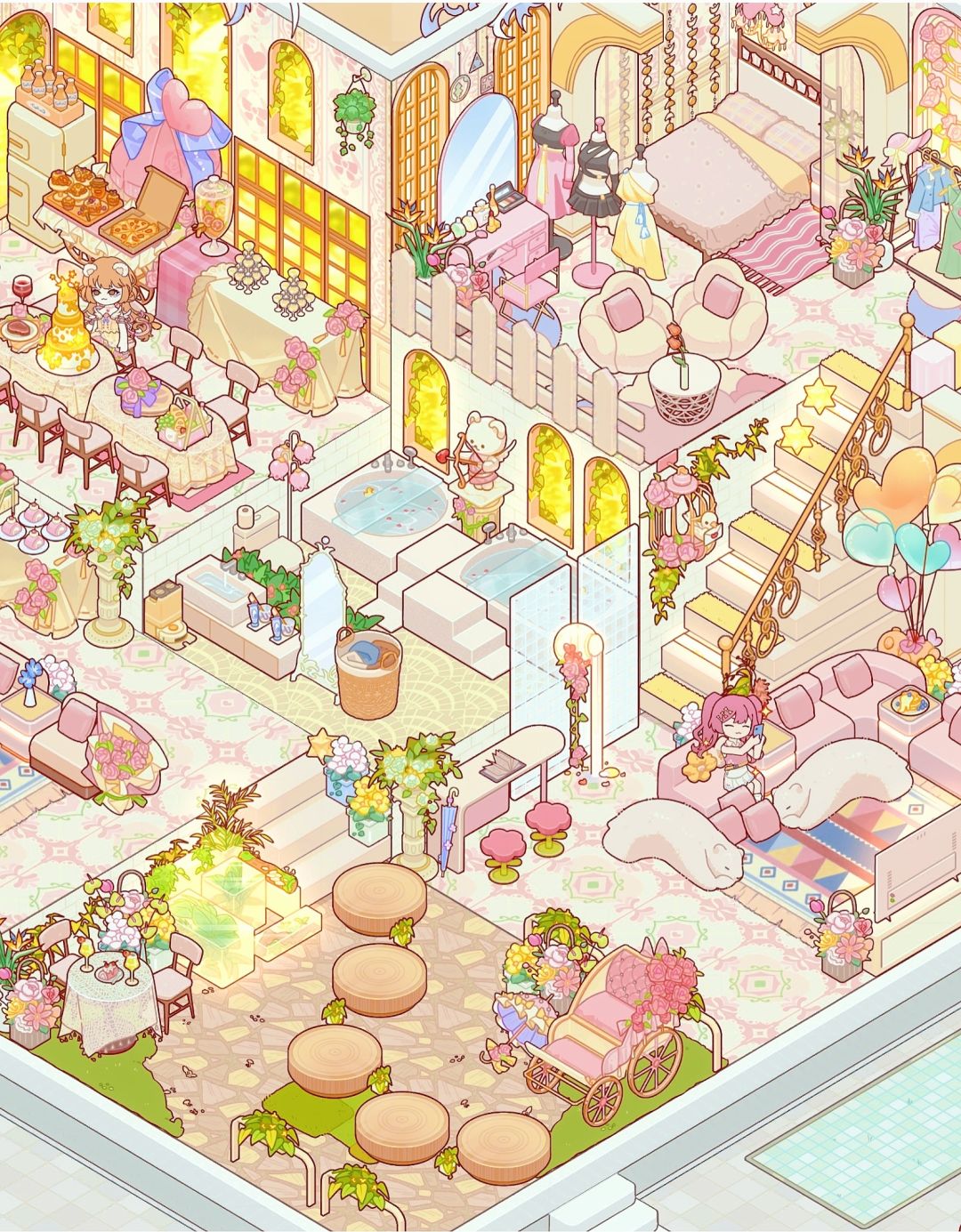 我的休闲时光✨玫瑰爱意小家🌷双人空间布局 2