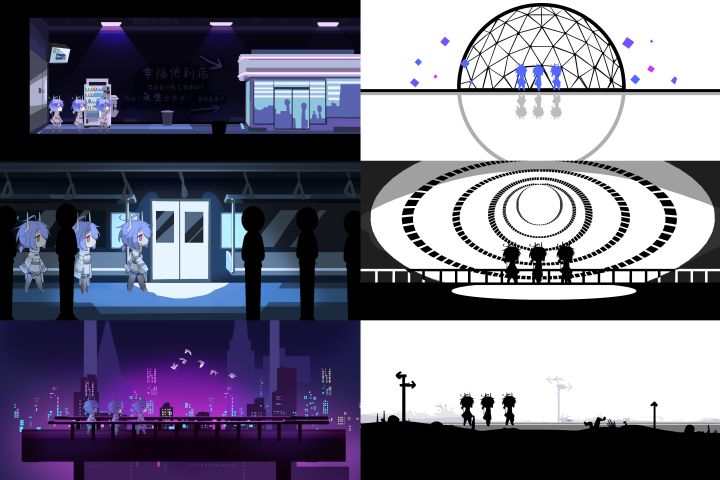 场景美术解禁|独立游戏《幸福请走OA排队》截图