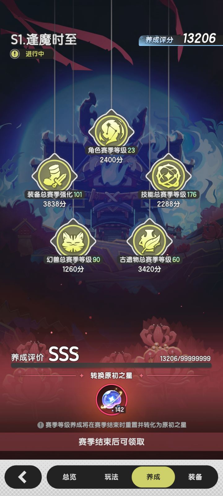 关于赛季末的几个问题。截图