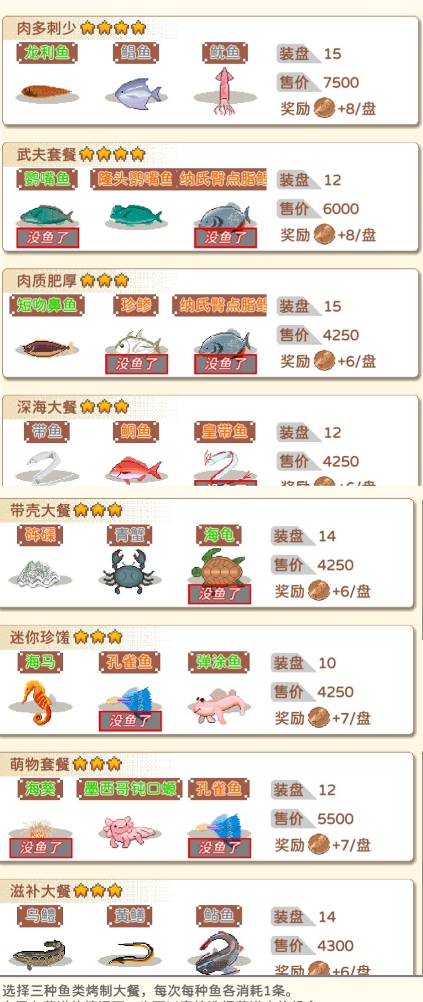 最新烤鱼套餐全图鉴「共41种」 3