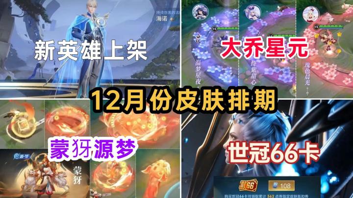 12月皮肤排期曝光,世冠66卡或将返场,新英雄海诺即将上架截图
