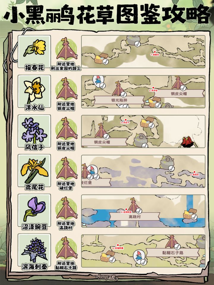 🌻《小黑鹂》【花草种子】收集点位大全!截图