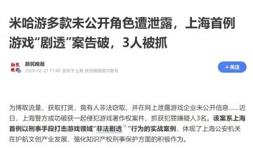 上海首例刑事打击游戏非法剧透案告破 00后数学系博士落网