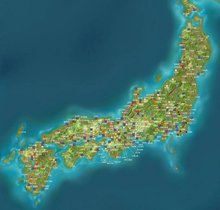 哪位大佬做个日本战国地图截图