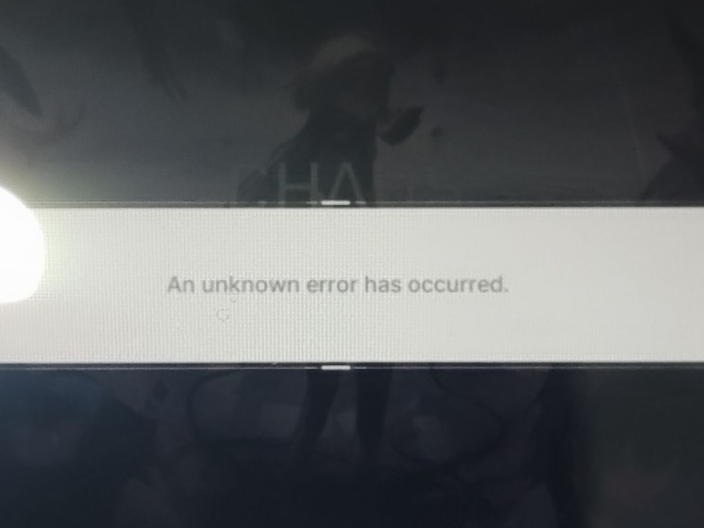 这个未知错误是什么,无法登陆 1