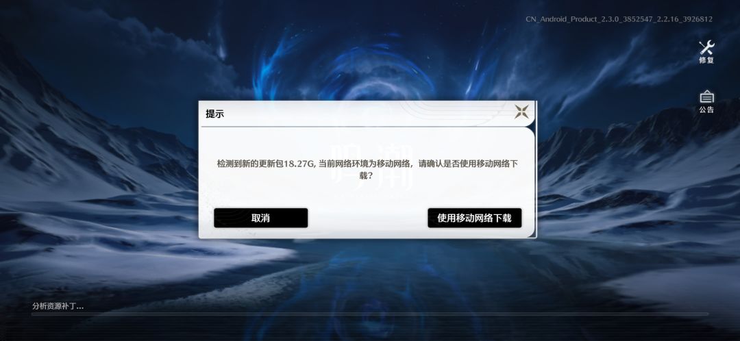 每次版本更新下载20个g? 1