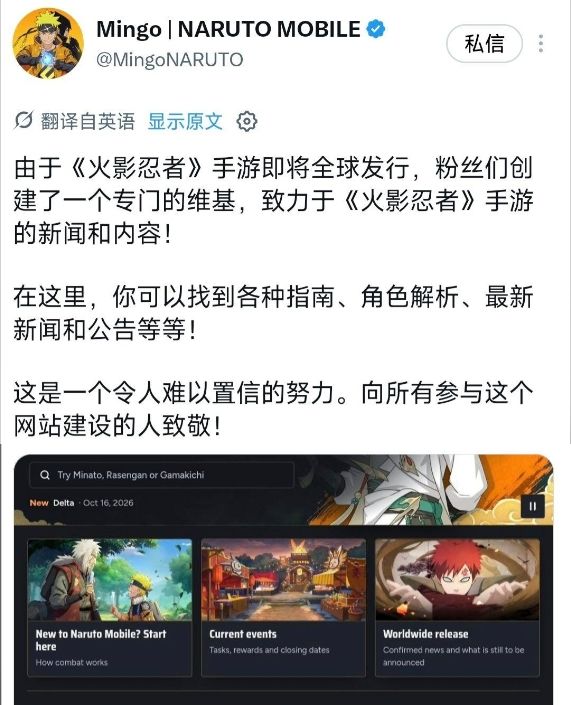火影手游国际服建Wiki了！老外有的看了截图