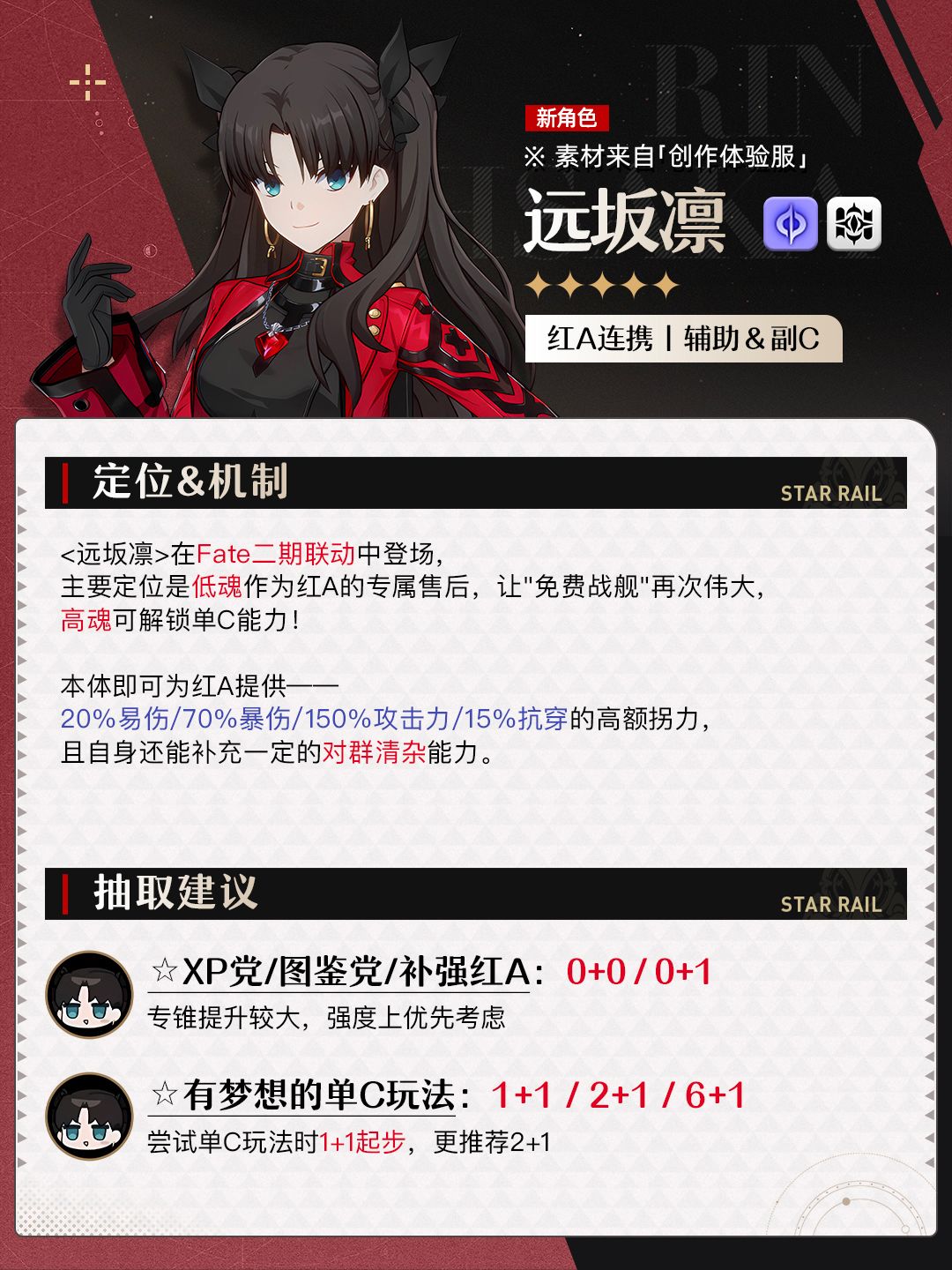 【V4.4攻略】『远坂凛』抽取建议丨弓凛配队 2