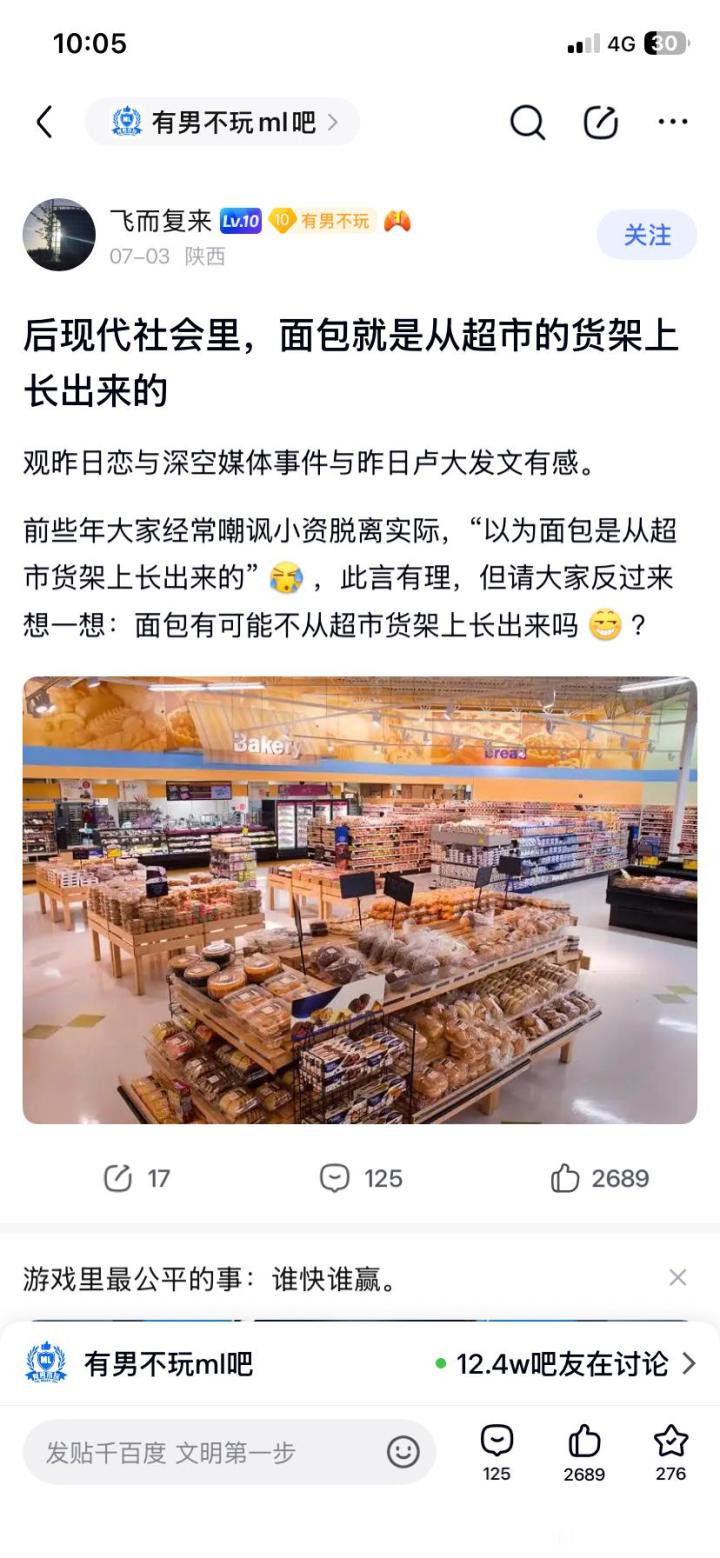 后现代社会与货架上的面包截图