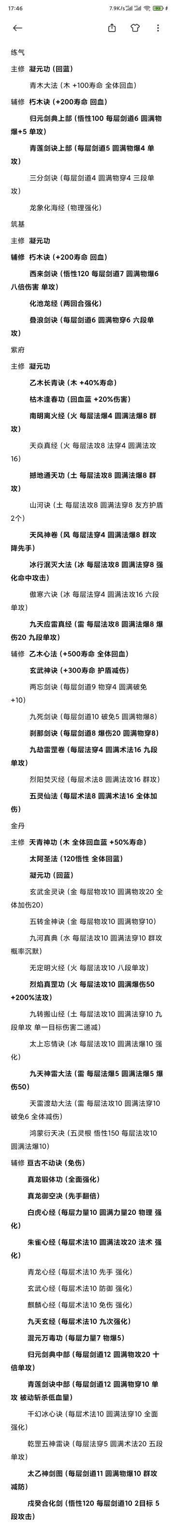6.4适用功法整理（有部分没用过 欢迎补充 ）2.0
