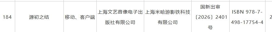 米哈游《源初之结》拿到版号,确认有手游版本! 2