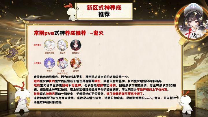 十周年【不同功能定位—式神养成】推荐攻略截图