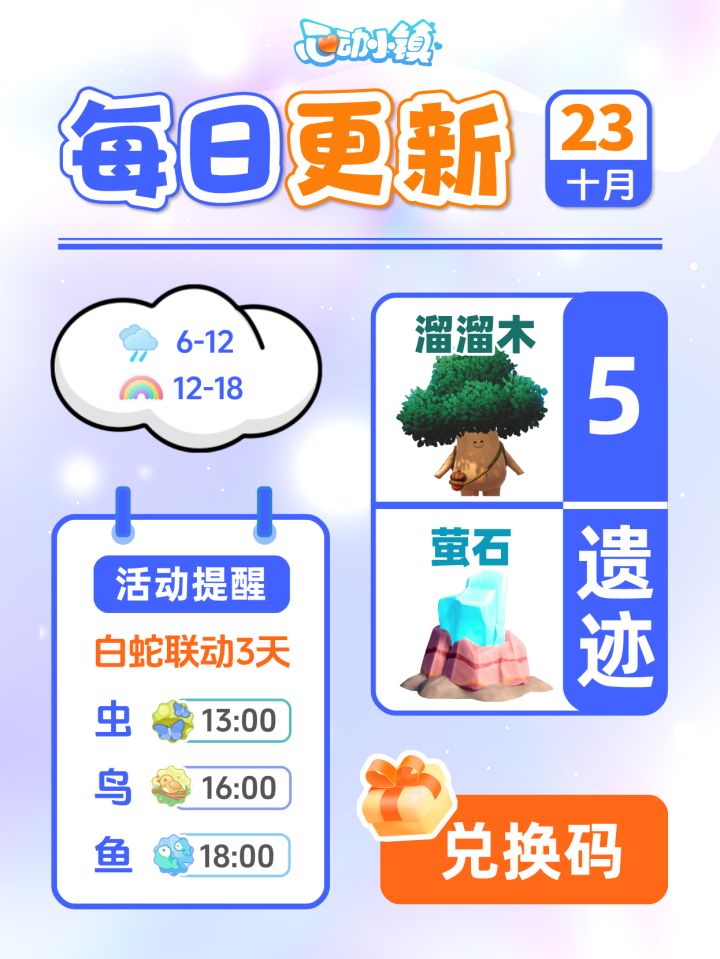10月23日小镇日报溜溜木萤石兑换码 每日更新截图