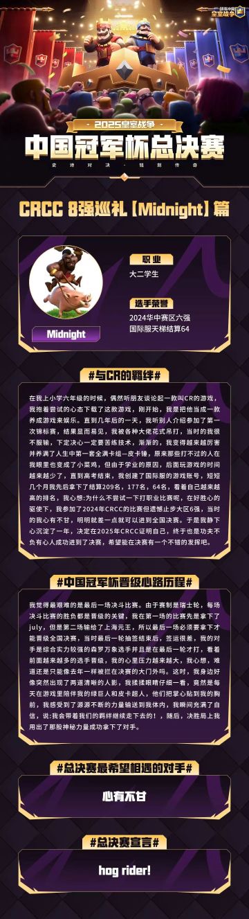 CRCC中国冠军杯总决赛8强巡礼 Midnight！