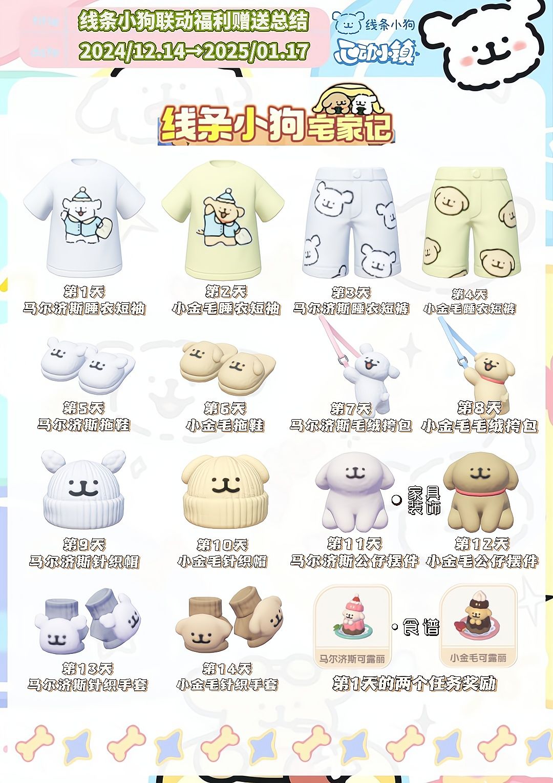 心动小镇|线条小狗联动福利赠送总结🎁 2