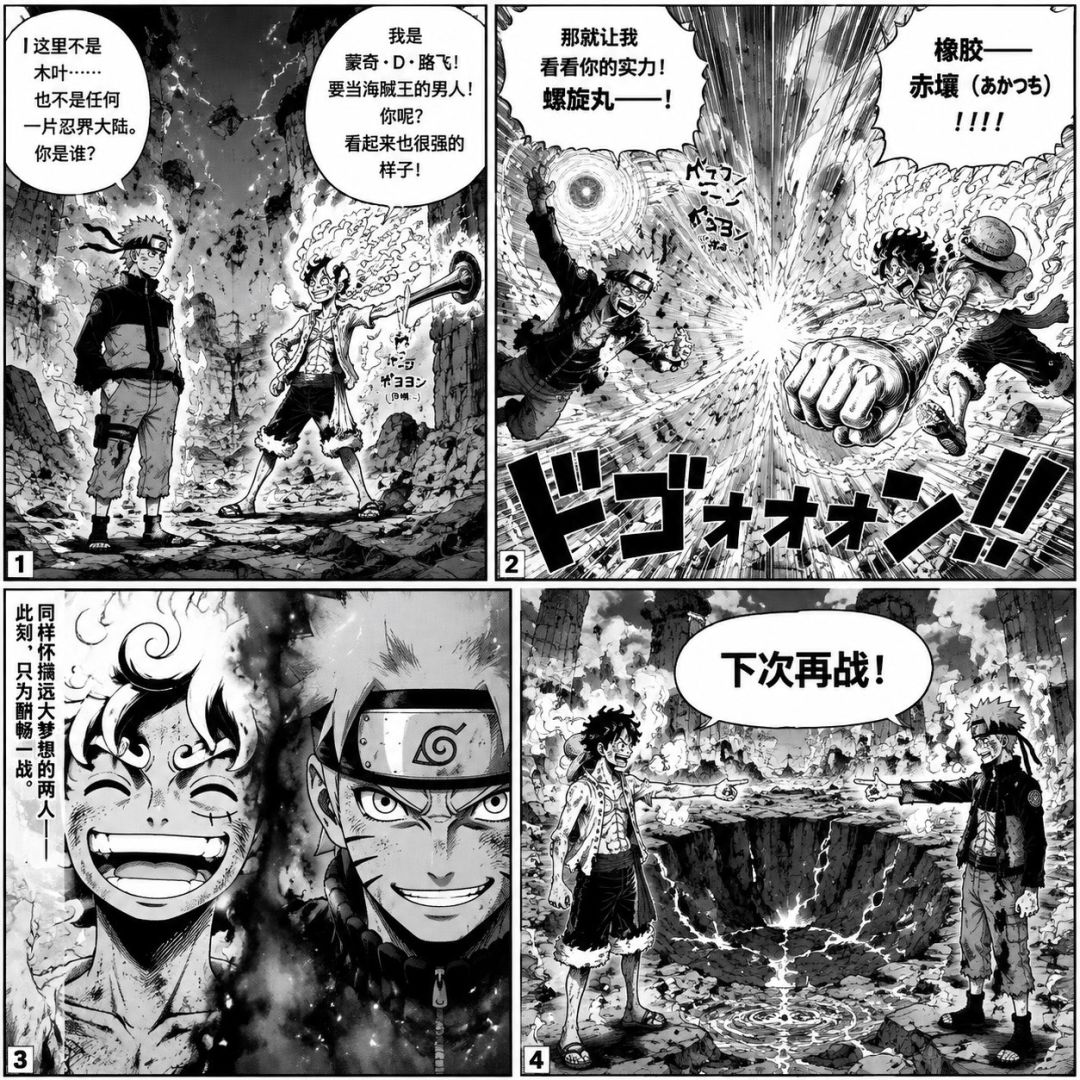 【跨番对决】蒙奇·D·路飞 VS 漩涡鸣人 1