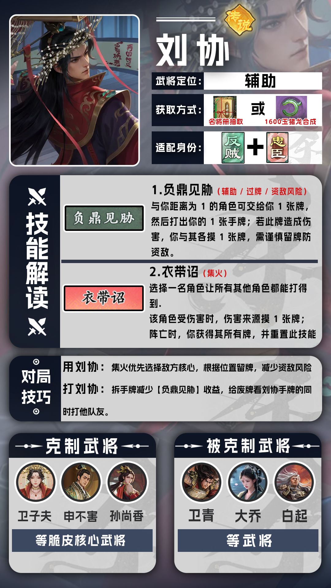名将杀一图流攻略之刘协 1