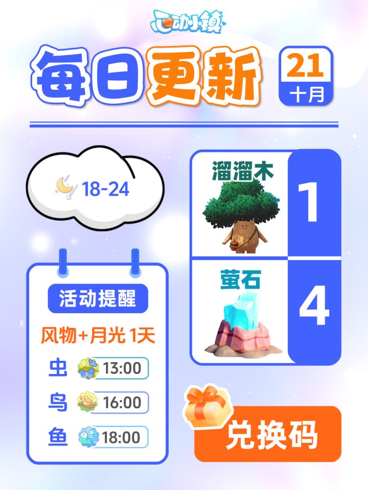 10月21日小镇日报溜溜木萤石兑换码 每日更新截图