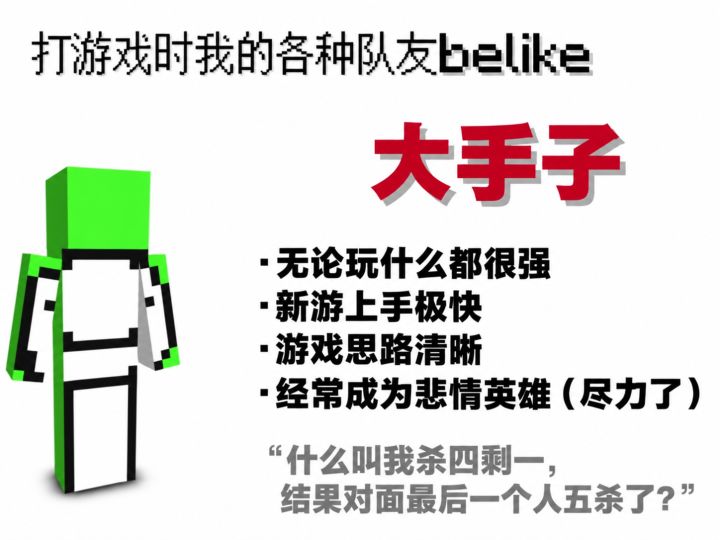 打游戏时我的各种队友belike截图