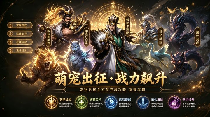 《卧龙三国》宠物系统全方位养成攻略截图