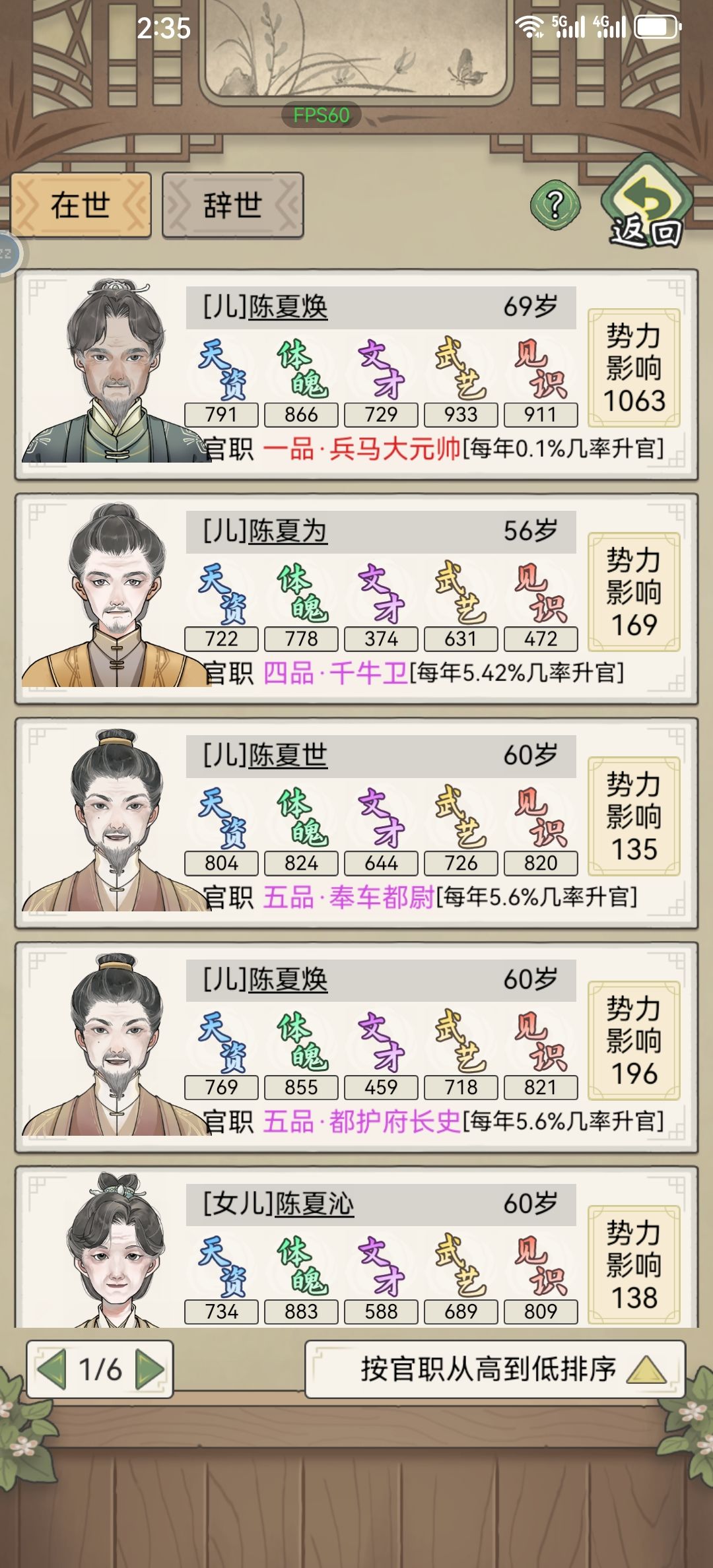 好大儿,一品大员了。 1