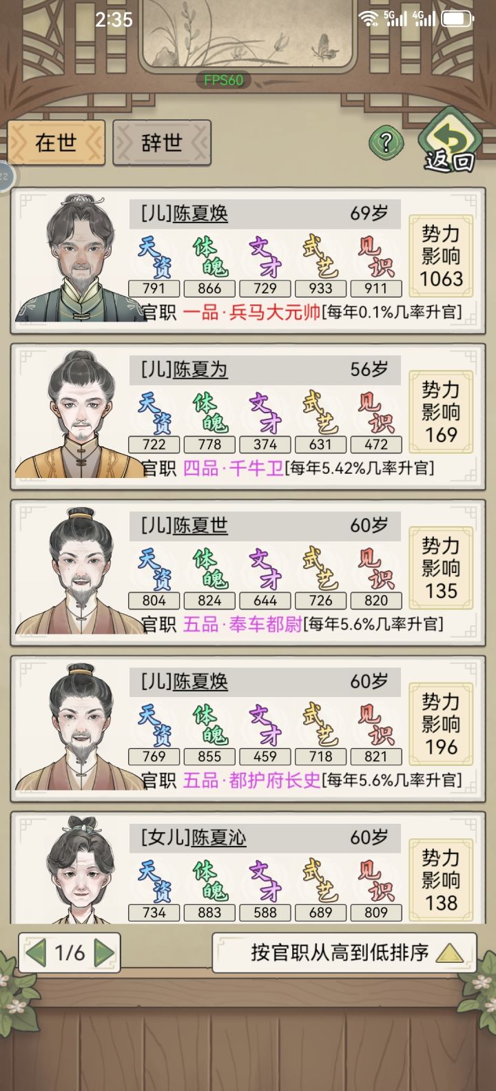 好大儿,一品大员了。截图