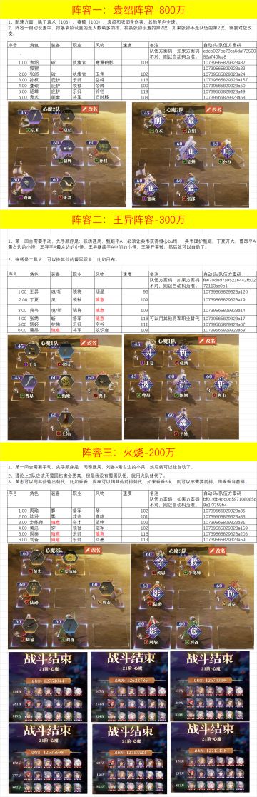 【群雄征伐】阵容分享及自动码（8.27更新）