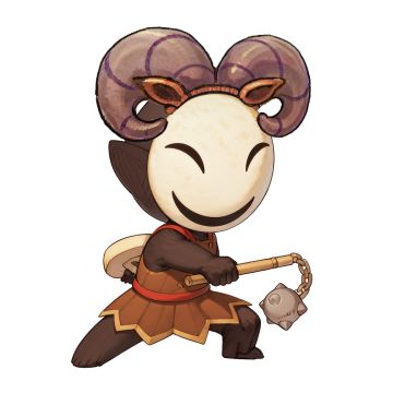 巴风特叔叔把他的牛角借给我咯，啦啦啦！