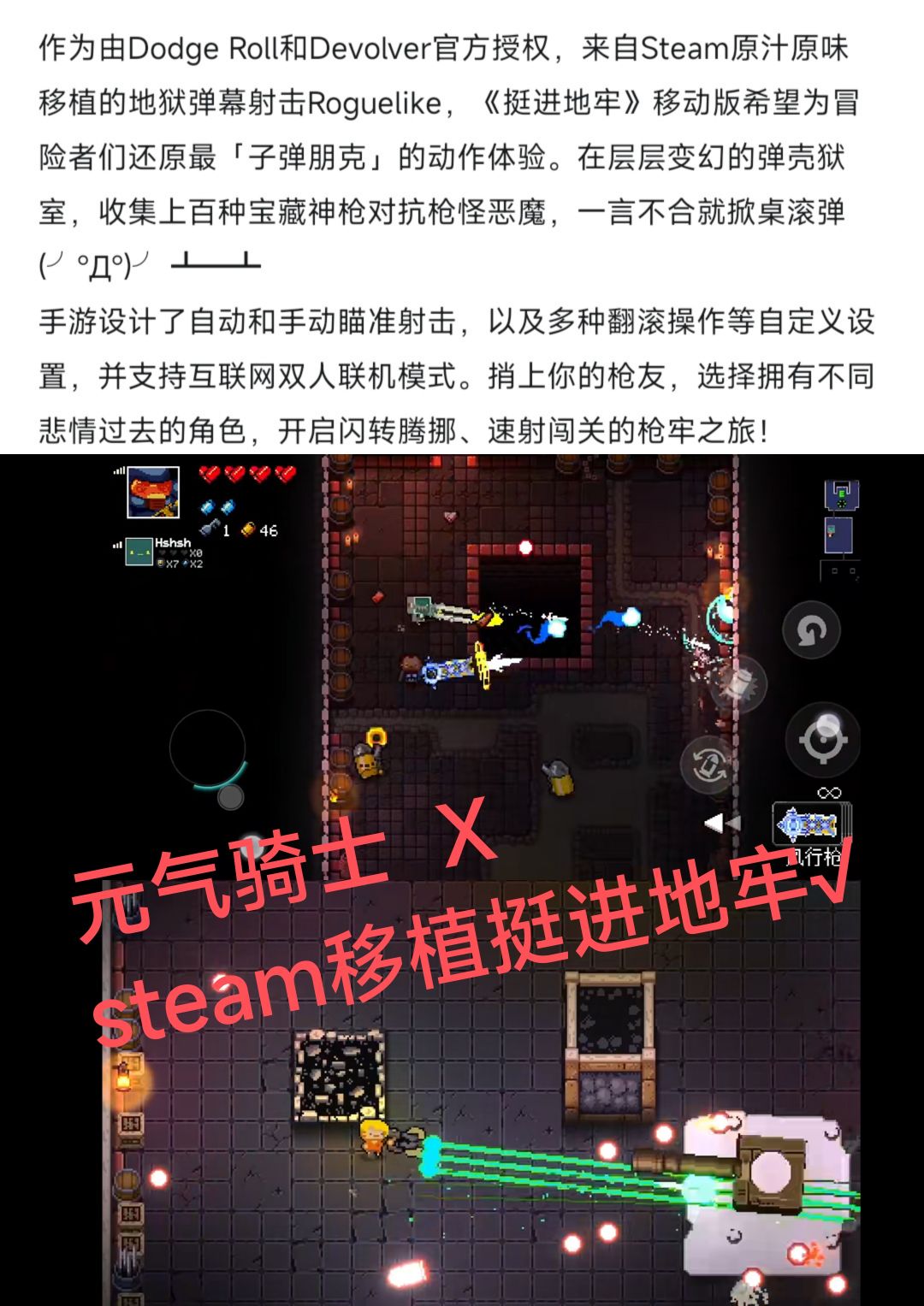 第一眼:元气骑士❓再看看steam移植95%好评❗ 1